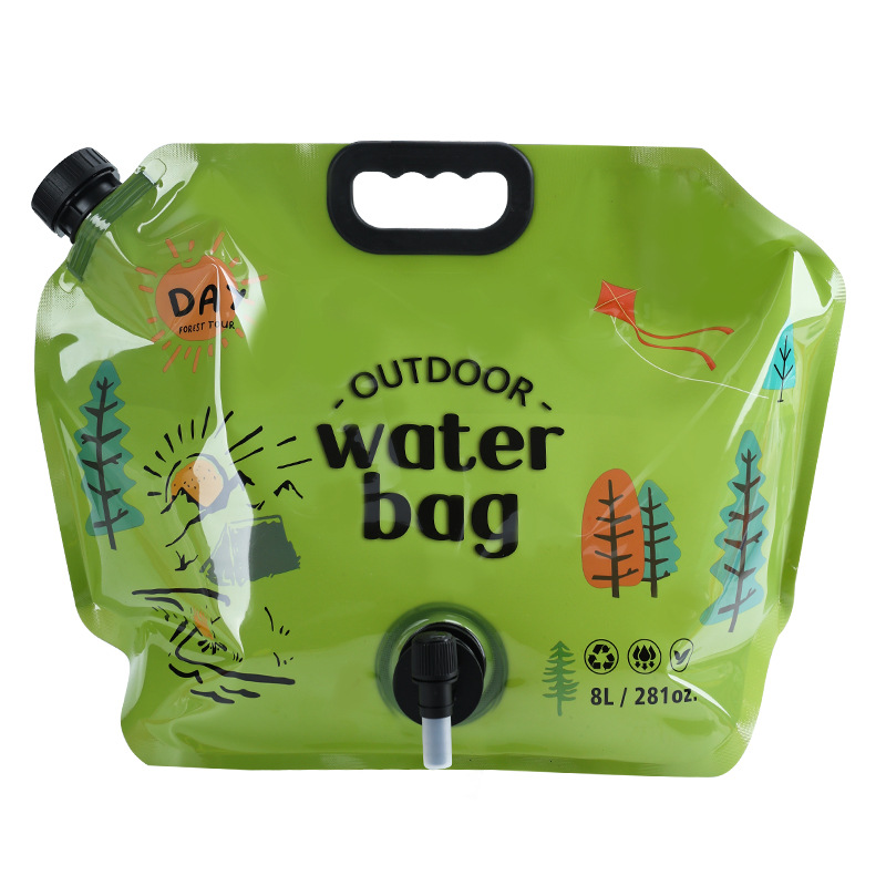 Picture of Outdoor Water Bag Outdoor Portable Folding Large Capacity Thickened Soft Food Grade Water Storage Bag Camping Car 8L