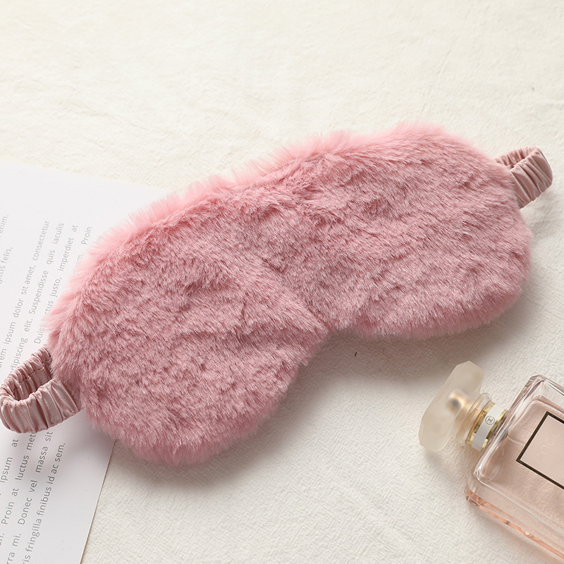 Picture of Rabbit Fur Blackout Sleep Eye Mask, Breathable, Skin-Friendly Plush Eye Mask, Autumn and Winter Ice Pack Style, Cute Home Eye Mask Wholesale