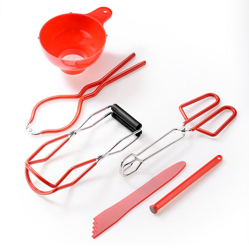 Picture of Jam Making Kitchen Tools 6-Piece Set Anti-Scalding Canned Clamp Set Anti-Slip Canned Lift Clamp Lifter