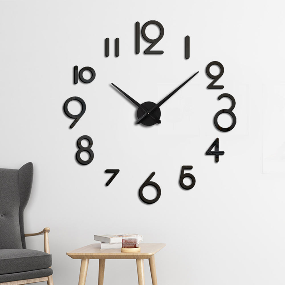 2024 New Creative DIY Acrylic Clock European and American Fashion Home 3D Digital Wall Clock 120cm Large Clock