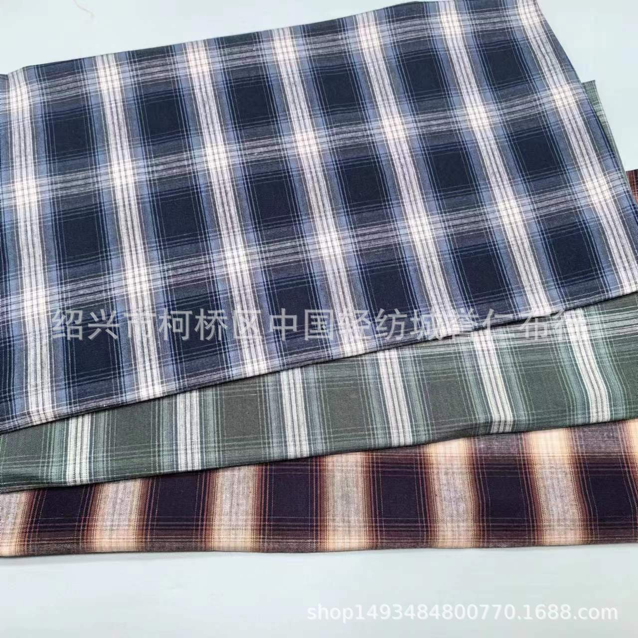 New Spot Supply Plaid Cloth Fabric Cotton Shirt School Uniform Shirt Plaid Fabric Toy Decorative Cloth Wholesale