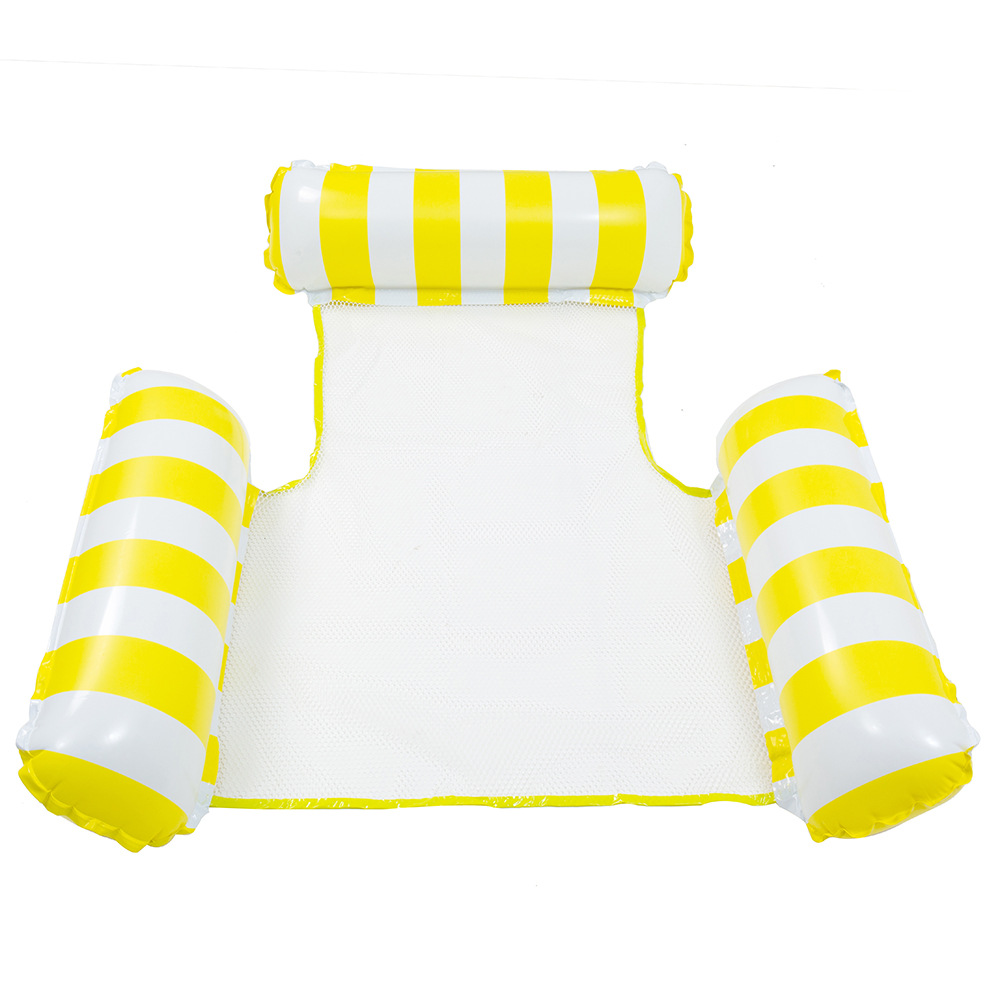Picture of Cross-Border Spot Three-Tube Inflatable Water Bed New Product Stripesd Inflatable Floating Row Large and Small Hammock Water Supplies Lounge Chair