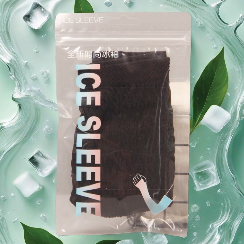 English Ice Sleeve Packaging Bag Cool Sleeve Transparent Bag Sunscreen UV Protection Sleeve Armguard Driving Sleeve Bag