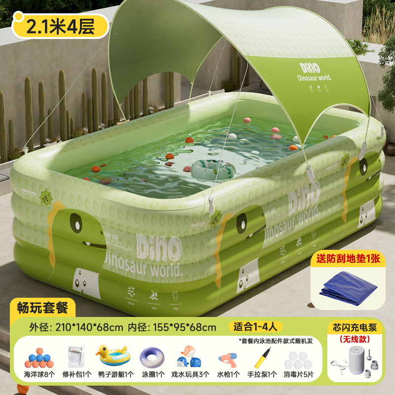 Picture of Inflatable Pool Swimming Pool Children's Inflatable Pool Home Outdoor Large Family Pool Thickened Baby Paddling Pool