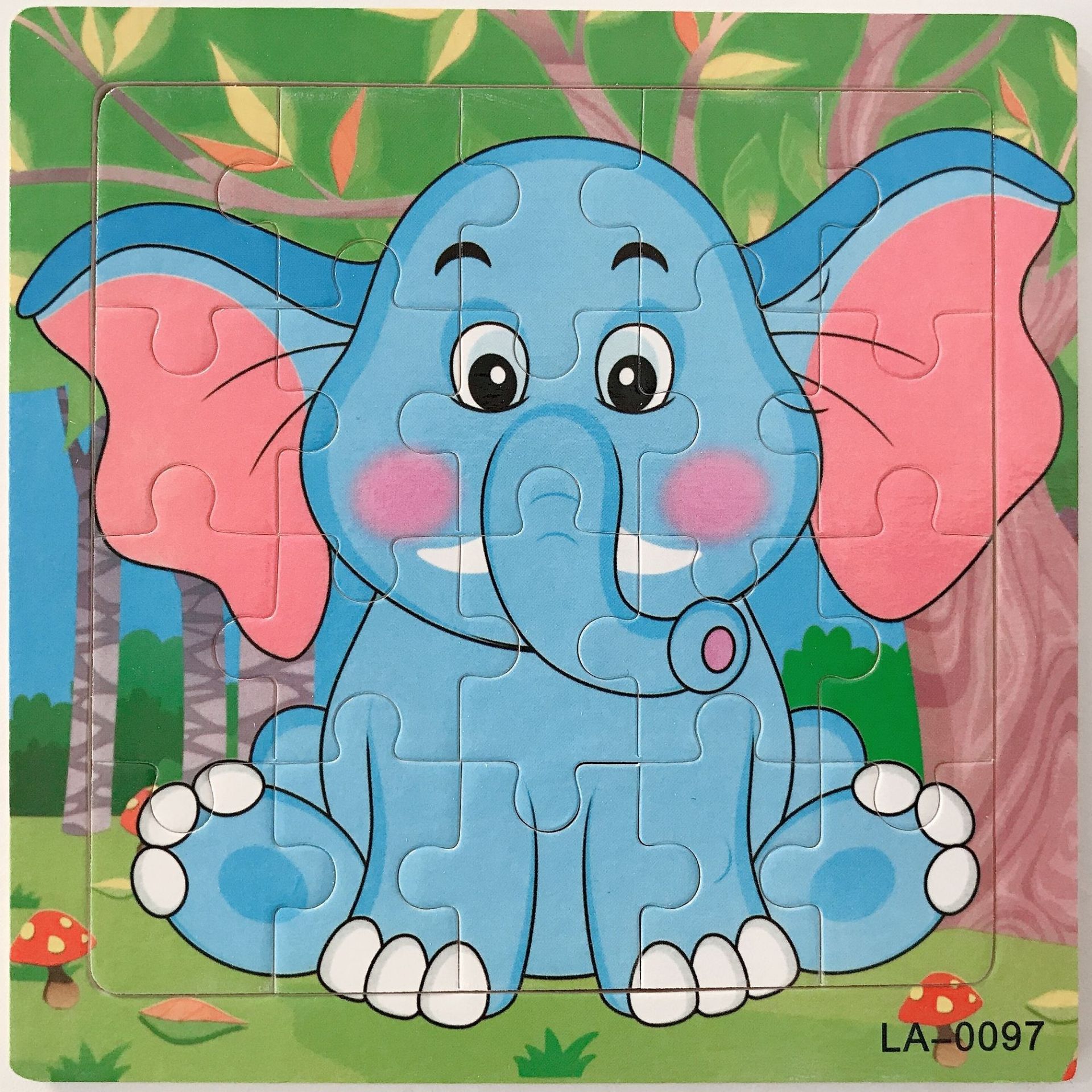 Picture of 20 Pieces of Wooden Kidsren's Intellectual Toys, Wooden Puzzles, Cartoon Animals, Street Stall Toys, Factory Direct Supply