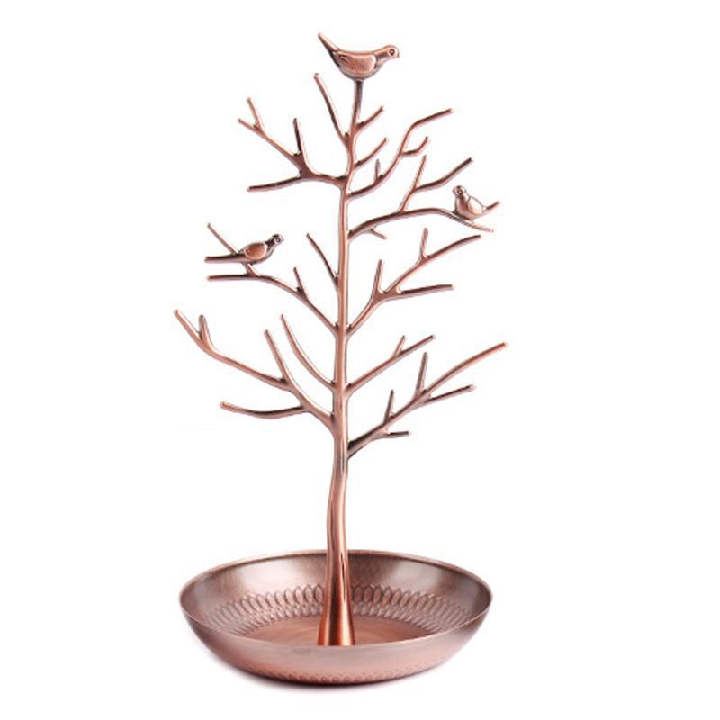 Picture of Danyuan Creative Alloy Bird Money Tree Jewelry Stand Jewelry Stand Earrings Ornament Storage Display Jewelry Props