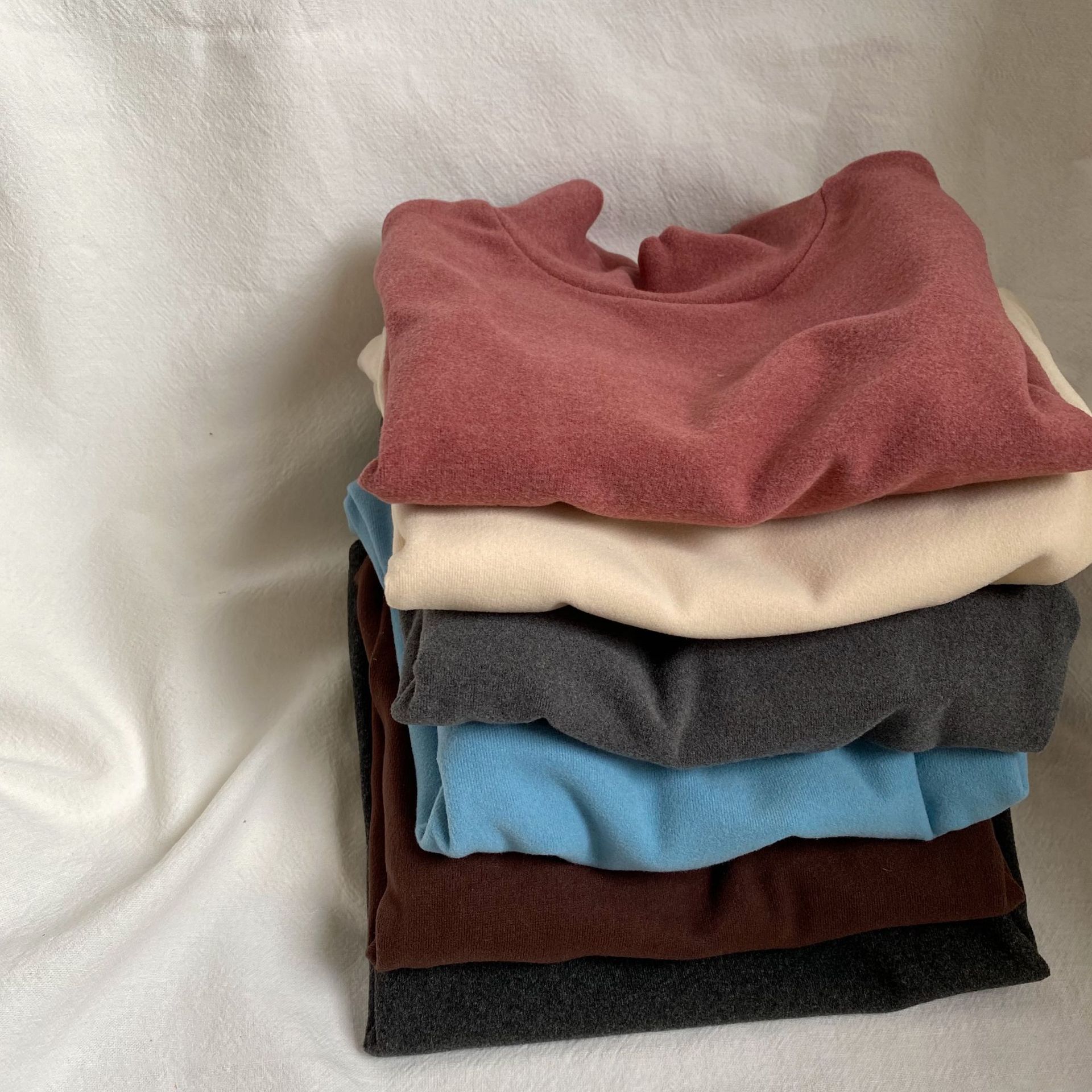 Picture of GL-kids Korean Autumn and Winter New Children's Half-High Collar Long-Sleeved Base Shirt for Boys and Girls Solid Color Thickened Top