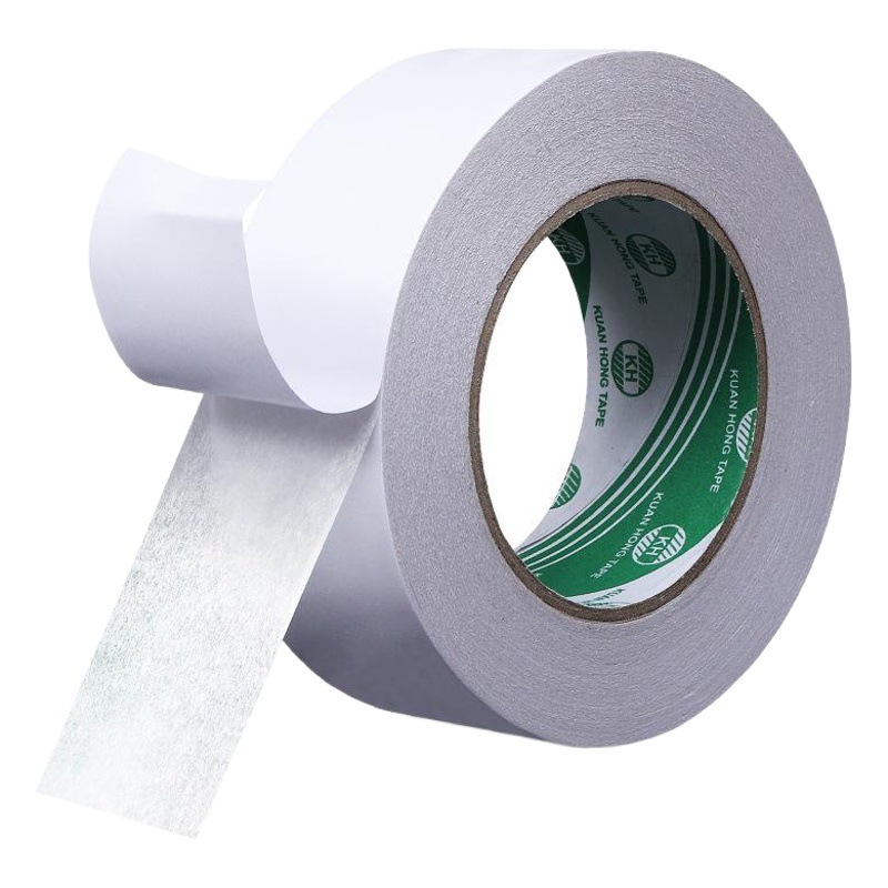 Factory direct supply strong double-sided adhesive 50 meters long cotton paper easy to tear hot melt double-sided adhesive high stick no trace adhesive wholesale tape