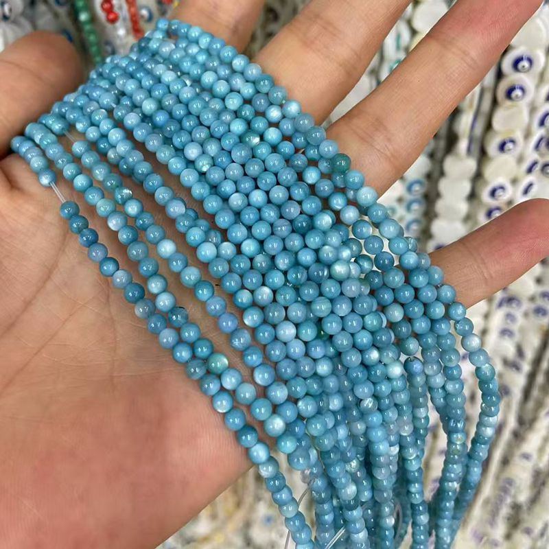 Picture of 3mm Natural Freshwater Shell Beads Round Beads Colorful DIY Jewelry Accessories Hairpin Shell Beads Bracelet Necklace Clavicle Chain Beads