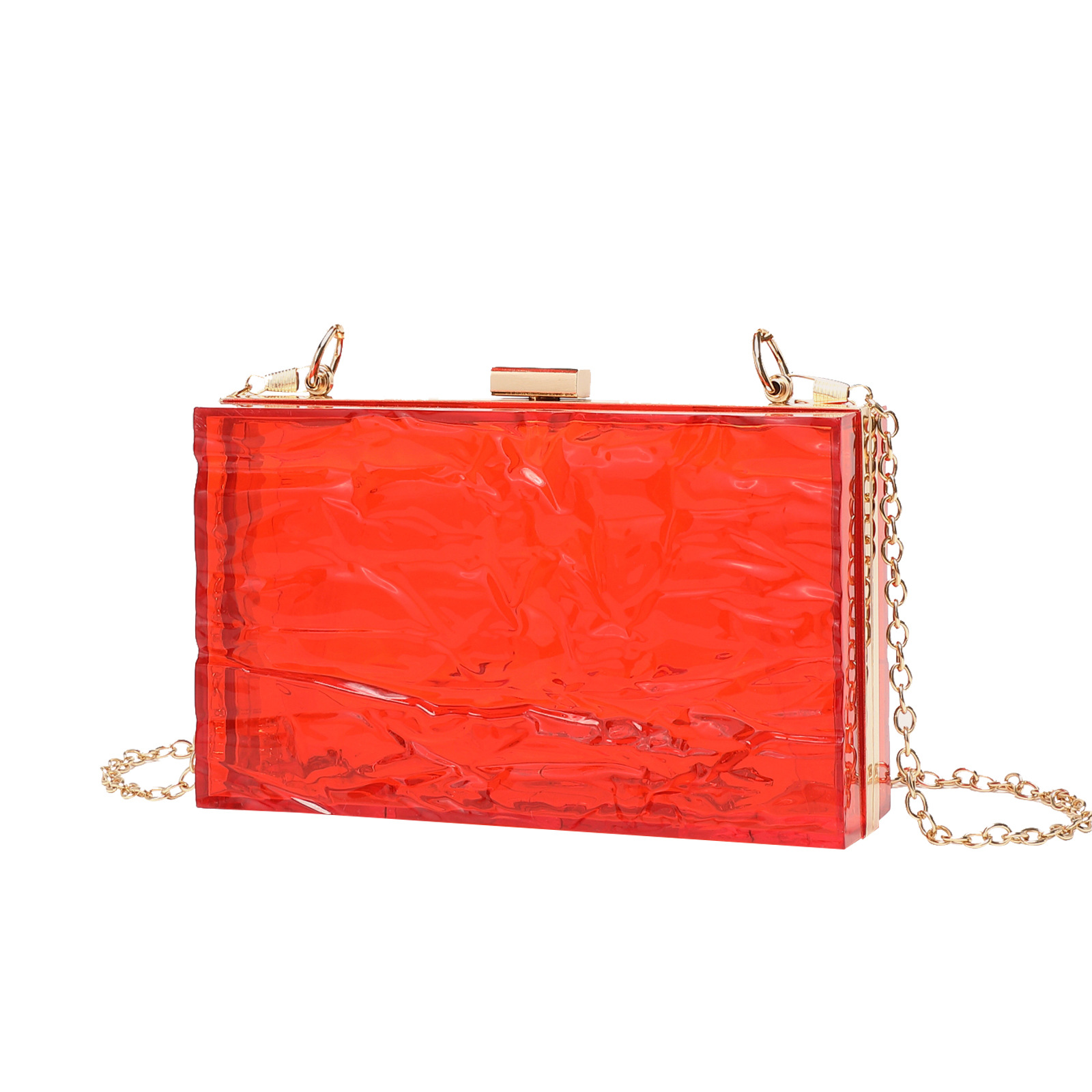 Picture of Women's new evening bag ice crack transparent acrylic fashion clutch chain bag cross-border Amazon exclusive