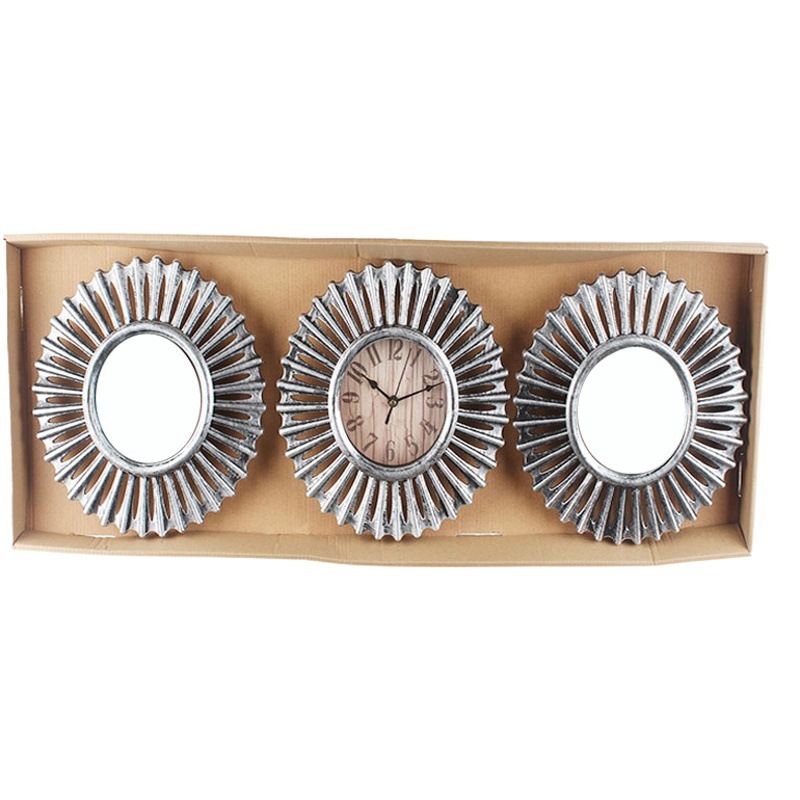 Dining Room Decoration Wall Clock Triple Modern Simple Living Room Wall Clock Light Luxury Home Wall Decoration Background Decoration Clock Hanging Clock
