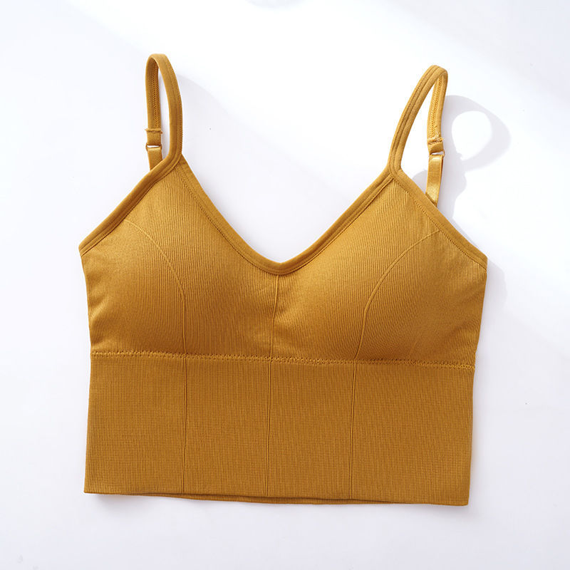 Picture of Beautiful Back Camisole Women's Belt Chest Pad Integrated Internet Popular Big U Outer Wear Inner Base Bra Tube Top Underwear