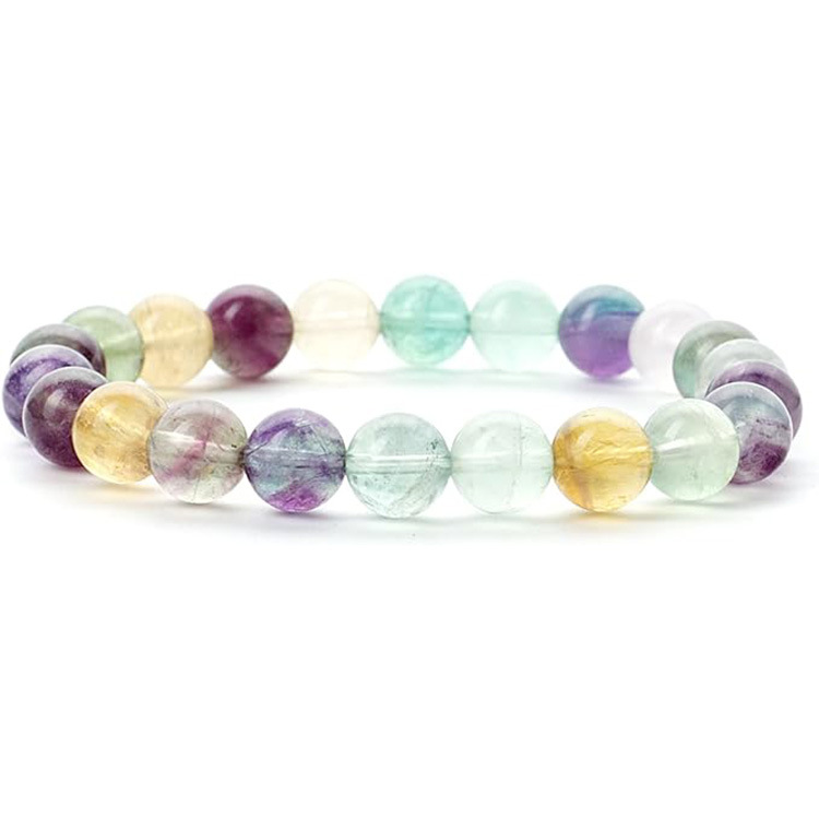 Picture of Zhou Lianfa 32 Color Amazon Crystal Agate Tiger Eye Bracelet Fashion Simple Single Circle Round Bead Cross-border Bracelet Batch