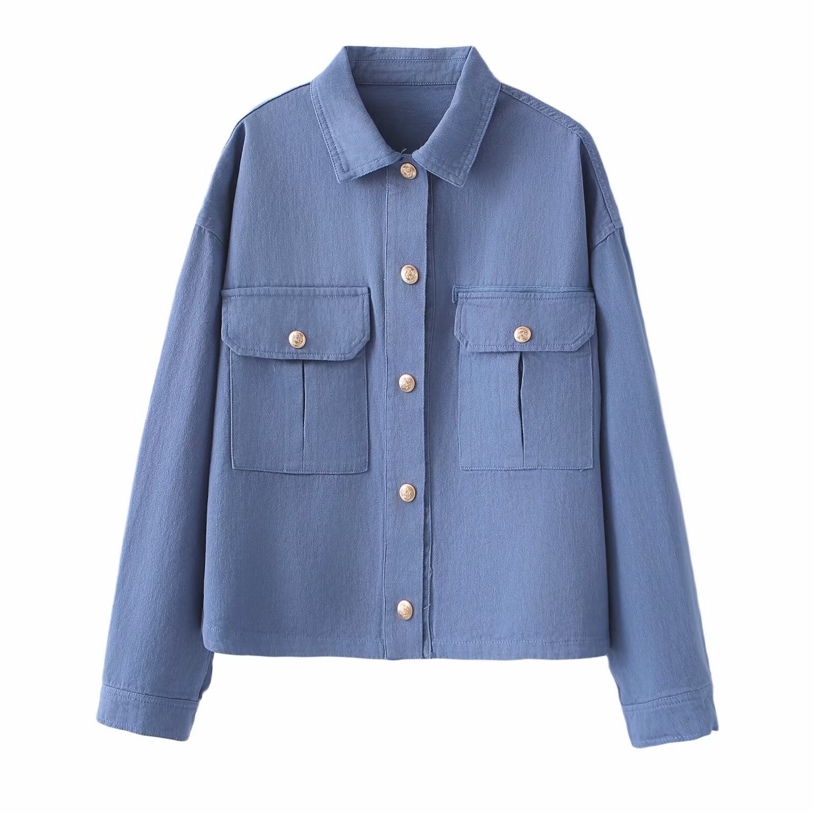 Picture of ZA cross-border wholesale 2025 new spring European and American style women's simple all-match washed lapel jacket coat top