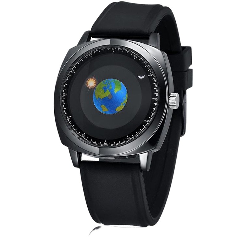 Addies Cross-Border Earth Quartz Watch Fashionable Men's Glass Quartz Watch Popular Waterproof Watch