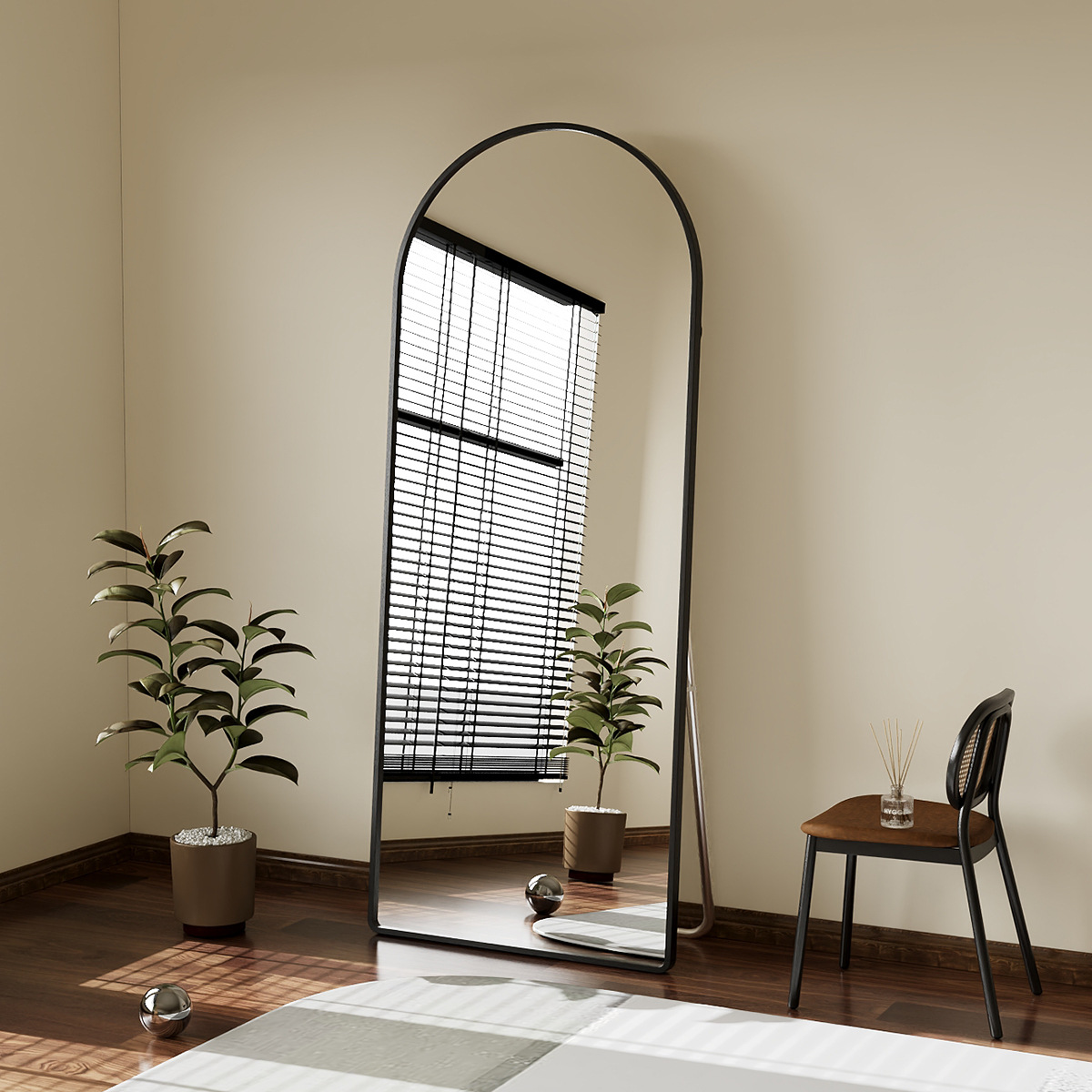 Full-Length Mirror for Home Use, Girls' Bedroom, Trendy Floor Mirror, Ins-Style Wall-Mounted Three-Dimensional Dressing Mirror