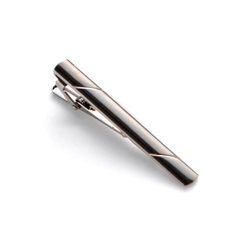 Picture of Cross-Border Temu Clothing Tie Clip, Men's Light Luxury Stainless Steel Tie Clip, Diagonal Pattern, Smooth Surface, High-End Tie Clip