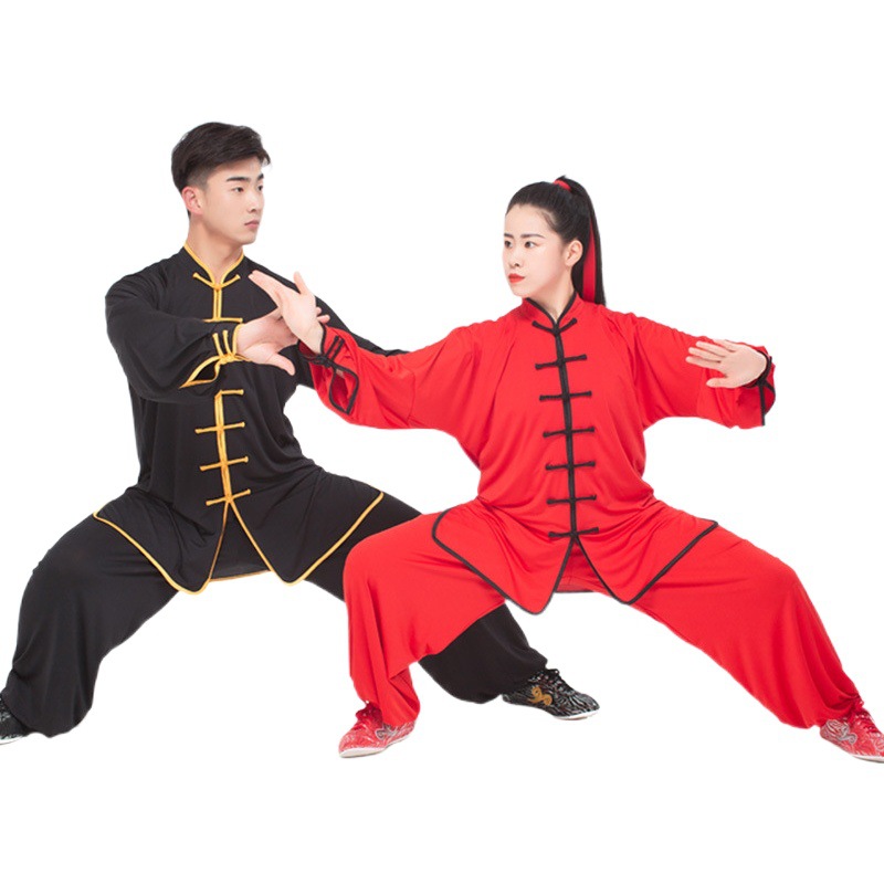 Factory milk silk Tai Chi clothing wholesale long short sleeve men and women Taijiquan martial arts performance suit