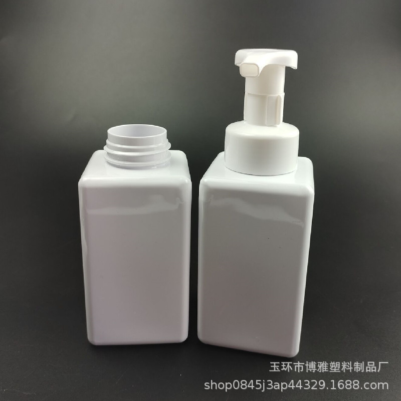 450ml square bottle mousse foaming bottle foam bottle PET pressure bottle facial cleanser hand sanitizer bottle