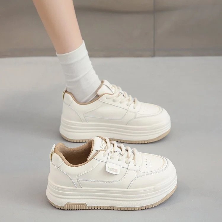 Picture of Explosions thick-soled small white shoes women's 2025 spring new all-match thick-soled heightened board shoes casual shoes muffin sneaker