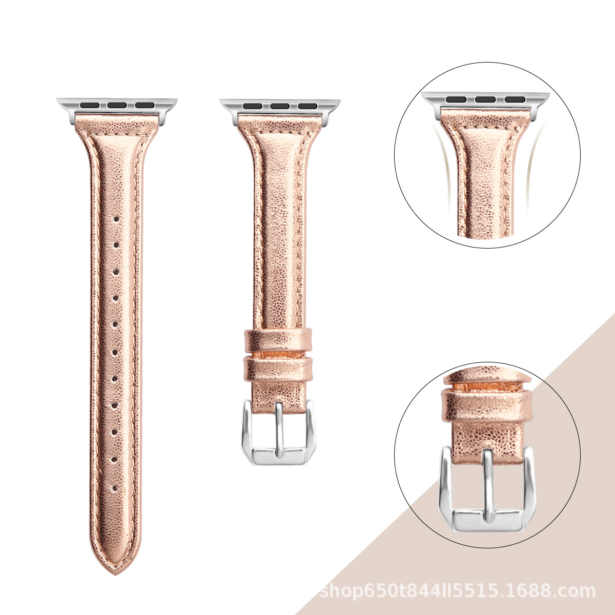 Picture of Suitable for Apple Watch Strap Leather Small Waist appleiwatchs1098765ultra Thin Strap Autumn and Winter