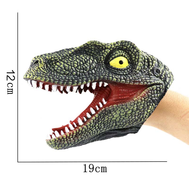Picture of Dinosaur Hand Doll Gloves Soft Glue Tyrannosaurus Rex Triceratops Shark Simulation Animal Model Stall Shark Arm Toy Cross Border