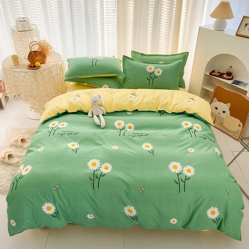 Picture of Four-Piece Brushed Skin-Friendly Thickened Duvet Cover Set, Student Dormitory Three-Piece Quilt Set, Suitable for All Seasons, Internet Celebrity Hot Item