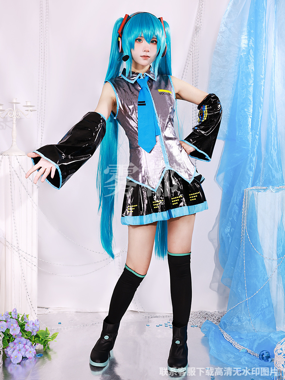 Picture of Foggy Virtual Idol cos Suit Formula Suit Patent Leather cosplay Women's Secondary Animation Girl JK Suit Full Set