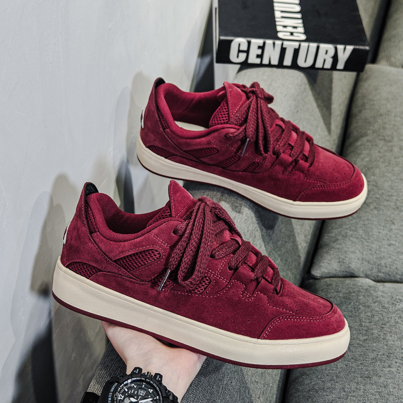 Spring 2025 New Breathable Suede Men's Shoes Trendy Shoes Desun Board Shoes Men's All-match Casual Sports Skate Shoes for Men