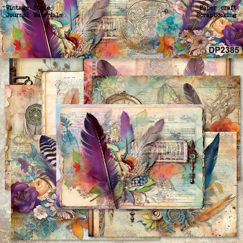 A5 single-sided pattern paper DIY album scrapbook Journal material paper card making background paper DP2385
