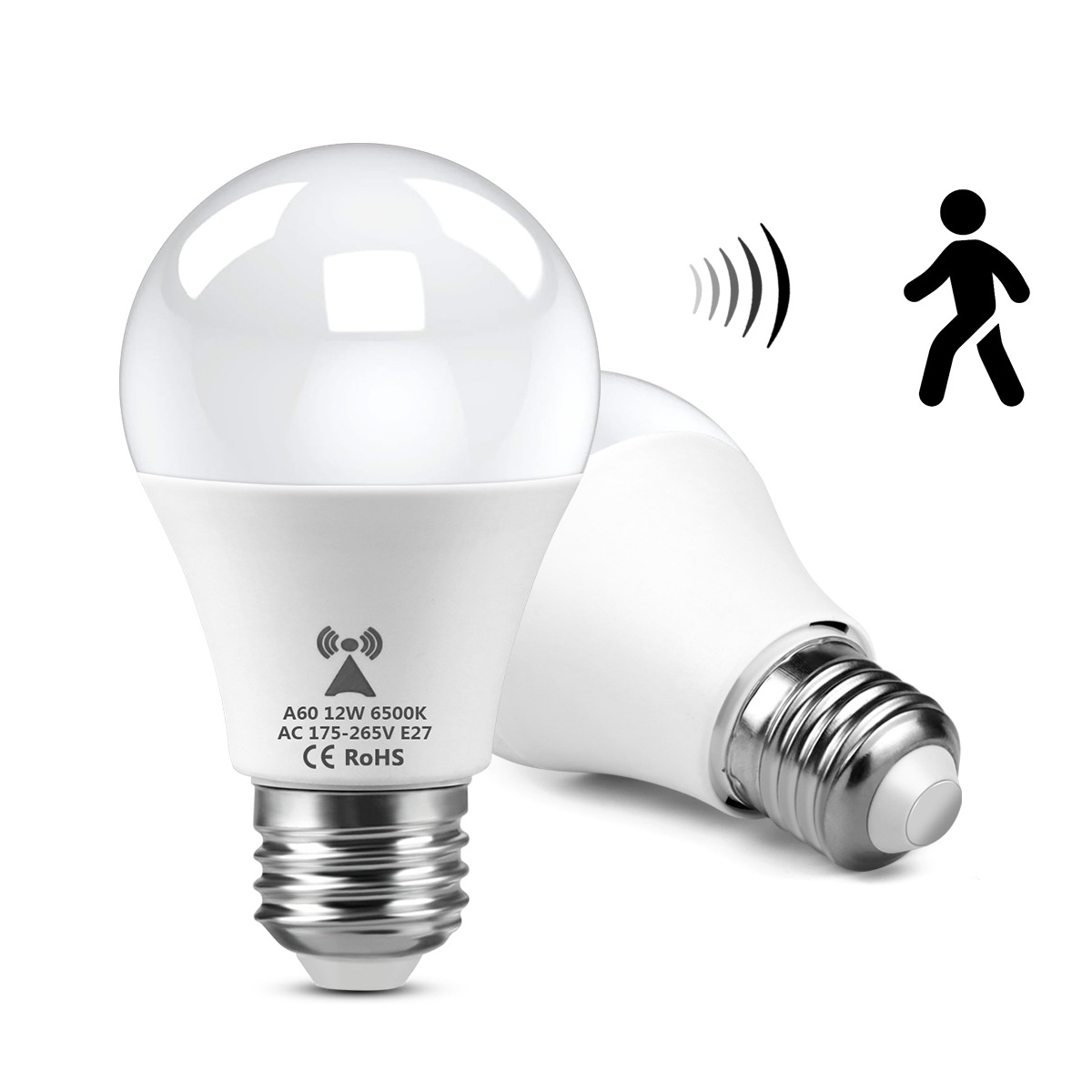 E27 microwave radar induction bulb LED induction bulb intelligent human body induction corridor aisle light white light