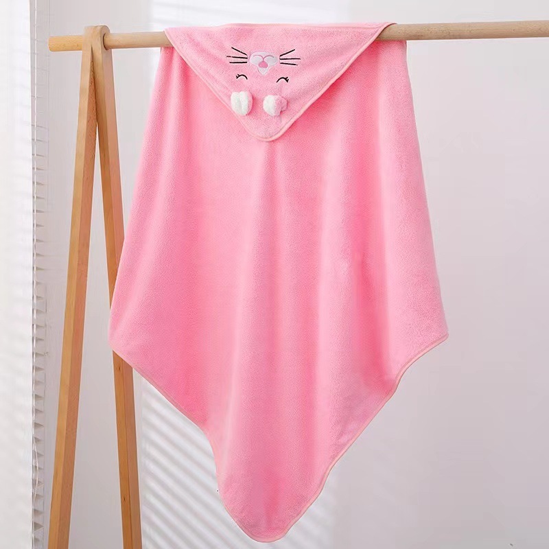 Picture of Wholesale and Retail Baby Bath Towels, Baby Blankets, Coral Velvet Quilts, Children's Hooded Embroidered Cartoon Bath Towels