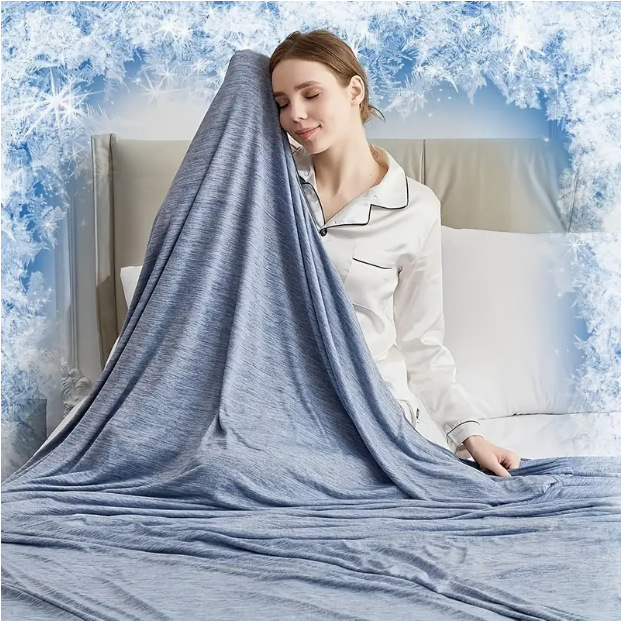 Picture of European and American Japanese Foreign Trade Cross-Border Amazon Cooling Blanket Summer Cooling Quilt Summer Blanket Office Cover Blanket Cooling Blanket Air Conditioning Blanket