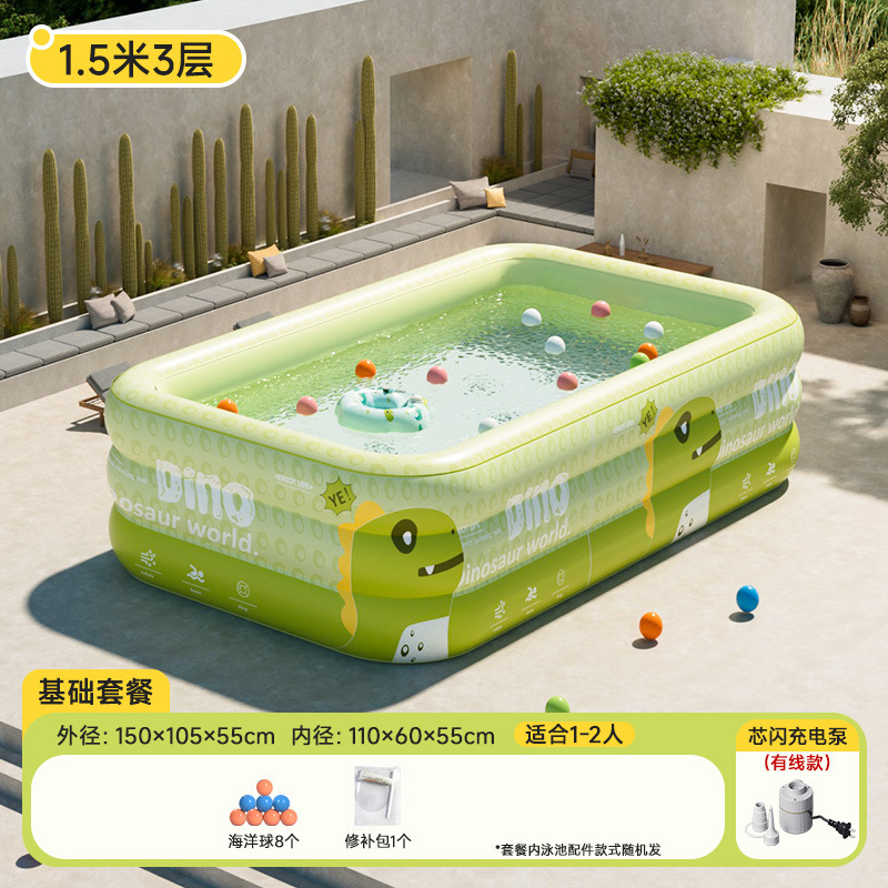 Picture of Jiami Outdoor Large Courtyard PVC Folding Water Playing Children's Household Swimming Pool Baby Playing Pool Adult Inflatable Swimming Pool