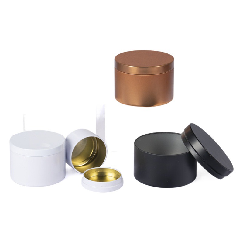 Spot Scented Candle Jar Tin Can Sealed Tea Jar Tinplate Box Round Tin Box Wedding Candy Box Packaging Small Tin Box