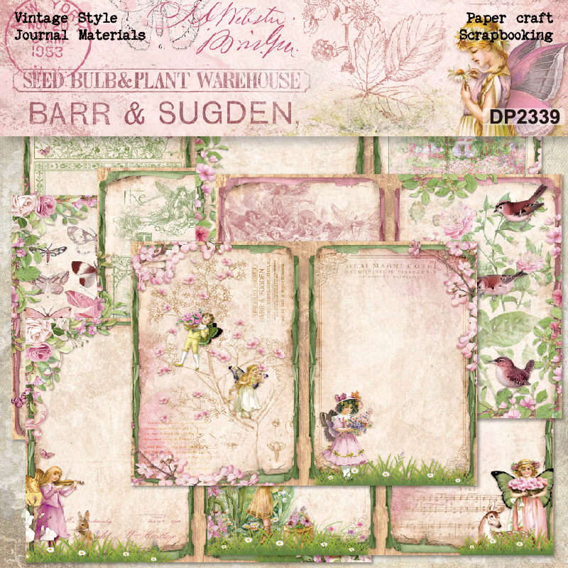 A5 single-sided pattern paper DIY album scrapbook Journal material paper card making background paper DP2339