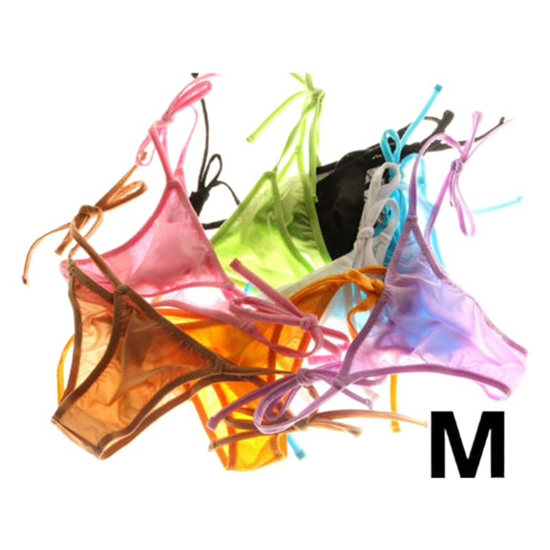 Men's new TM sexy lace-up triangle underwear men's fashion gay silky breathable triangle underwear