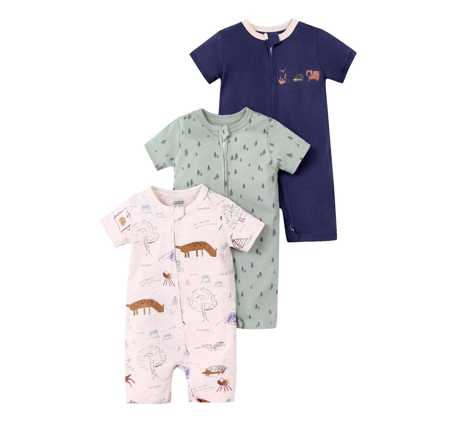 Picture of Foreign trade children's clothing summer baby jumpsuit short sleeve double zipper climbing clothing newborn baby gift box for cross-border