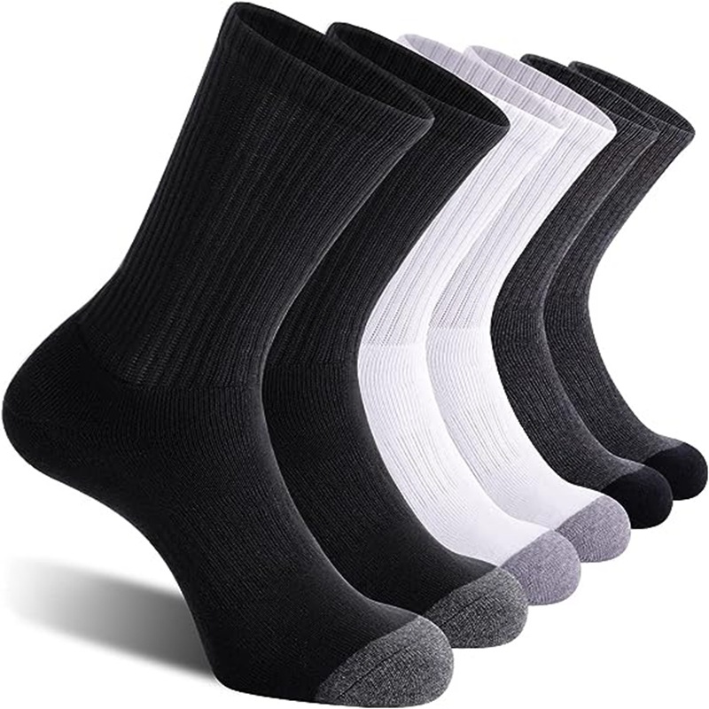 Picture of Zhuji Socks Large Size Elastic Mid-Tube Cotton Socks White Basketball Sports Socks Autumn and Winter Men's Long Socks Wholesale