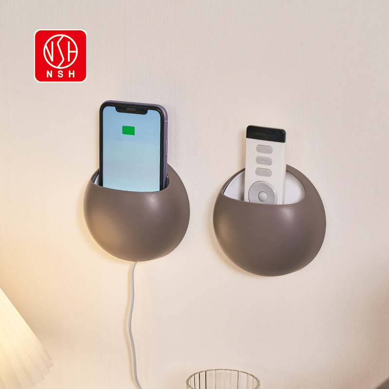 Picture of Japanese Style Simple Wall-mounted Storage Box Household Bedside Remote Control Wall Punch-free Storage Rack Storage Artifact