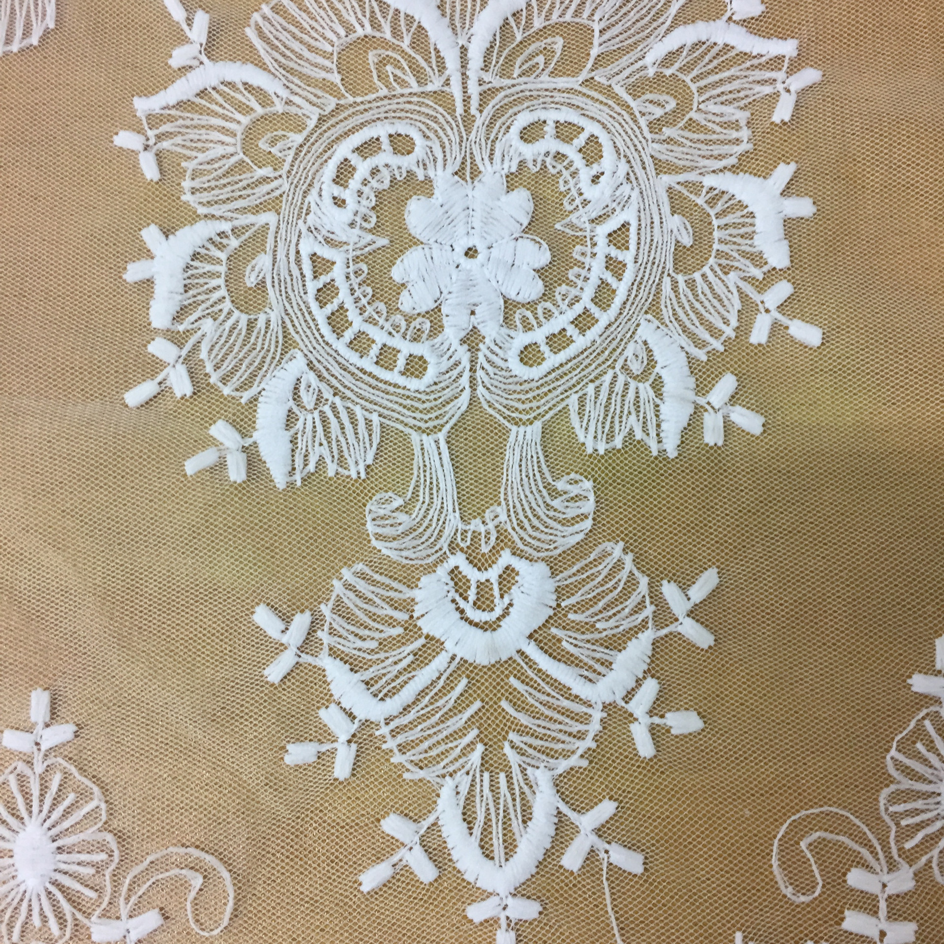 Picture of Water soluble milk silk fabric mesh embroidery stereoscopic 3D fashion clothing accessories handmade DIY lace cloth