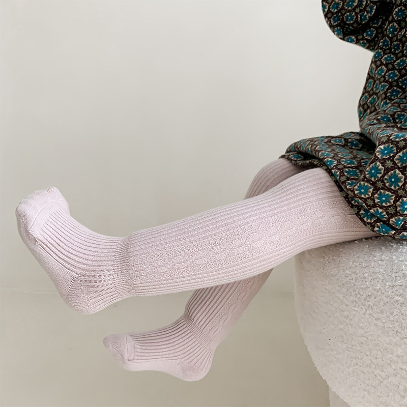 Picture of Girls' Leggings Autumn and Winter fleece-lined Baby Pantyhose Baby Warm Solid Color Children Pantyhose Thickened One-piece Pants
