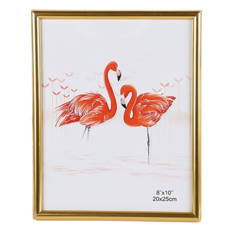 Luxurious Gold Pvc Plastic Photo Frame Display Stand 8inch 10inch A4A3 Business License Picture Frame Modern Decorative Frame