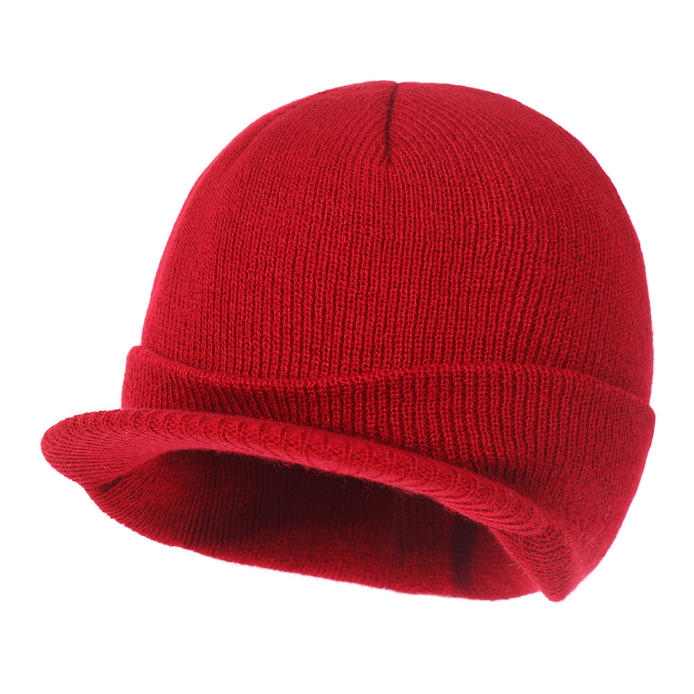 Picture of Foreign trade new European and American wool knitted hat warm peaked cap autumn and winter big brim hat all-match wool hat Amazon