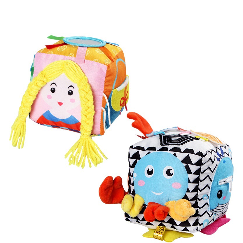 Aipinqi Crab Cube Infant Educational Toy Early Learning Dressing Toy Baby Sensory Training