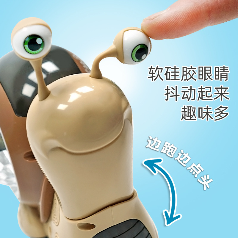 Picture of Electric Universal cartoon projection swing nodding snail car Music lighting stall popular children's toys wholesale