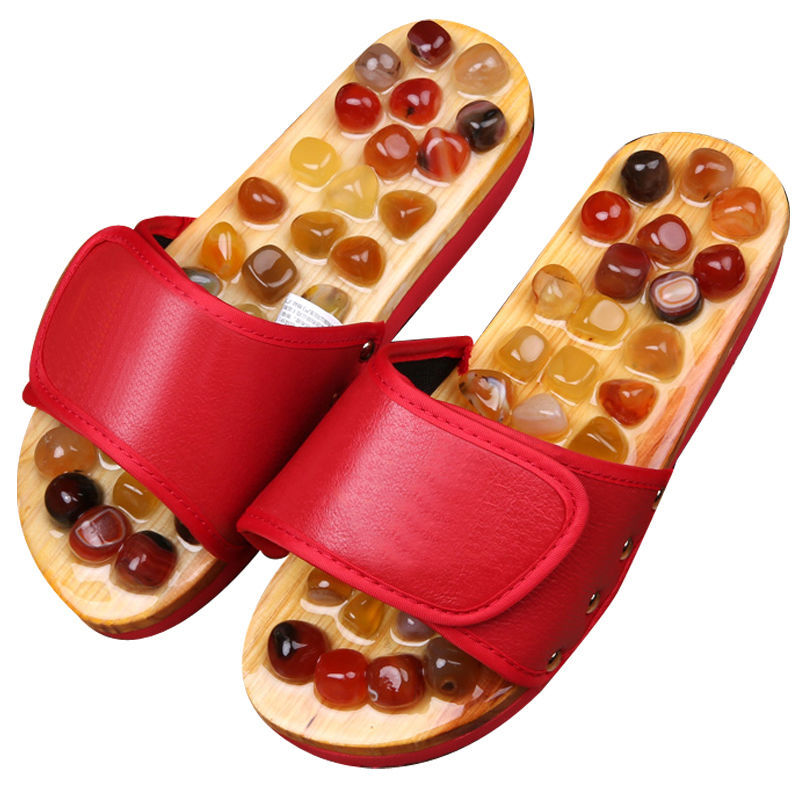 Massage Slippers Yuhua Stone Men's Pebbles Acupoint Foot Shoes Home Lovers Bathroom Sandals and Slippers Women's Summer