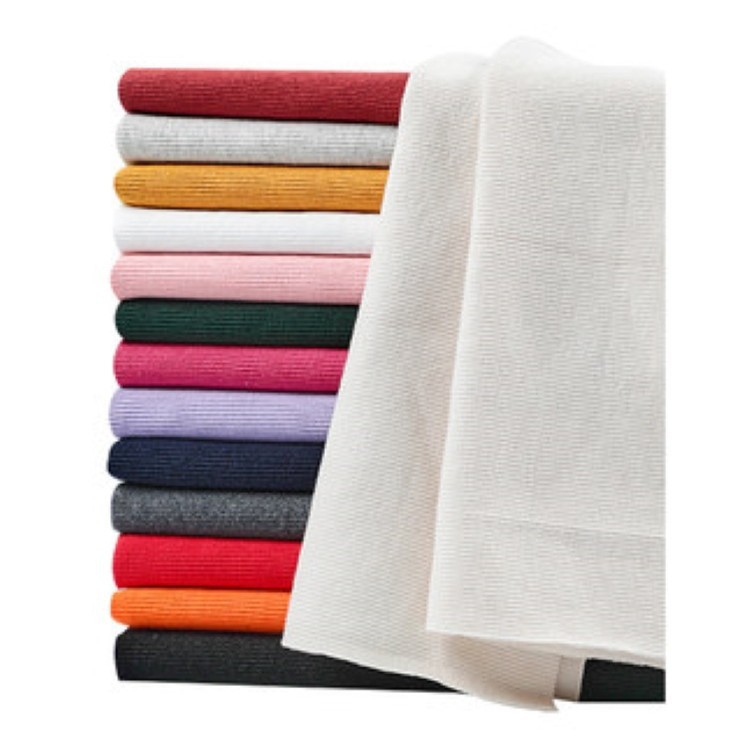 Cotton Ribbed Fabric, Circular Knitting Cuffs, 21-Count and 32-Count Ribbed Hem, Sweatshirt Neckline, Pure Cotton, Special for Pure Cotton, Skin-Friendly