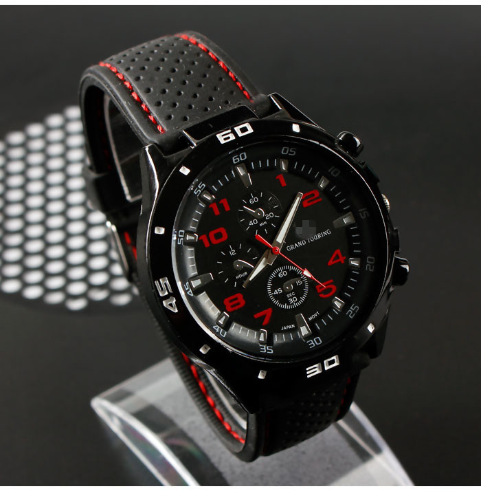 Fashion trendy men's watch personalized creative racing quartz watch student silicone casual watch boyfriend gift wholesale