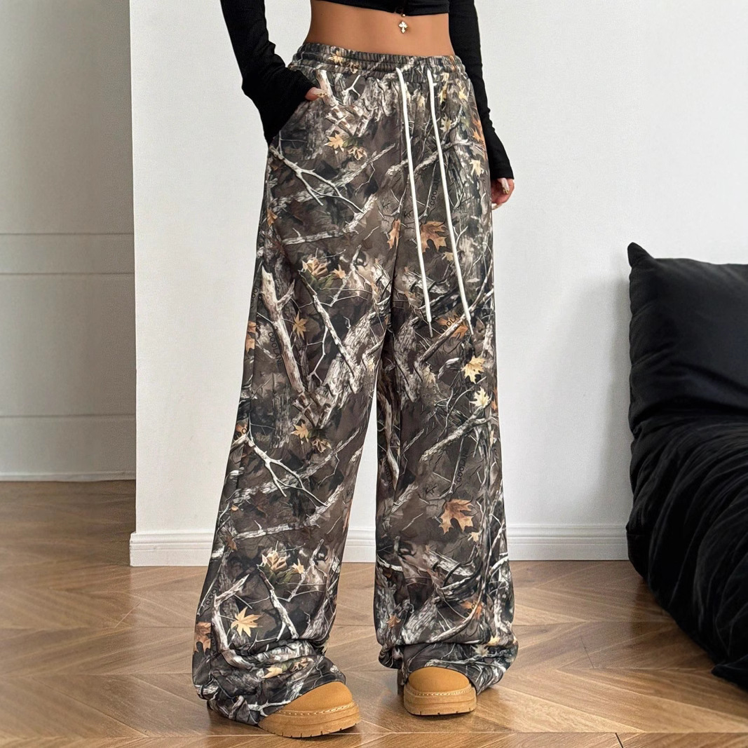 Picture of 2024 Spring and Autumn Spice Girls Women's New High Waist Wide Leg Pants Loose Slim Spice Girls Casual Pants Amazon